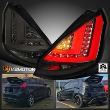 Smoke Fits 2014-2019 Ford Fiesta Hatchback LED Tube Tail Lights Lamps Left+Right picture