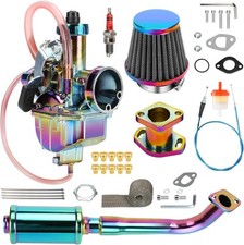 VM22 26mm Carburetor Exhaust Muffler Kit For 212cc CT200U BT200X GX160 Go Kart picture