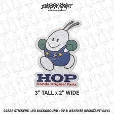 HOP Honda Original Parts Mascot CLEAR Sticker - 3 inch - Bunny Mechanic JDM picture