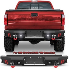 Steel Rear Bumper for 1999-2016 Ford F250 F350 F450 Super Duty With Drings Light picture