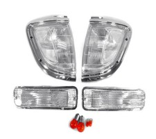 DEPO Chrome Clear Corner + Bumper Signal Lights For 1995-1996 Toyota Tacoma 2WD picture