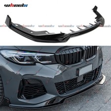 Gloss Black For 2019-22 BMW G20 330I M340I MP Syle 3pc Front Bumper Lip Splitter picture