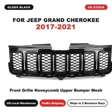 Black Front Grille Honeycomb Upper Bumper Mesh for Jeep Grand Cherokee 2017-2021 picture