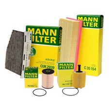 Mann Engine Oil Fuel & Air Filters Kit For VW Golf TDI Jetta 10-14 2.0L L4 CJAA picture