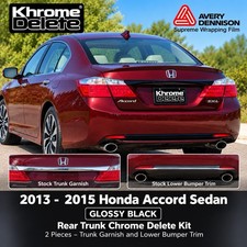 2013-2015 Honda Accord Sedan Trunk Piece and lower rear Overlay (Gloss Black) picture