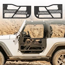 Steel Tubular Doors Front Left Right Pair For 2007-2018 Jeep Wrangler JK 2-Door picture