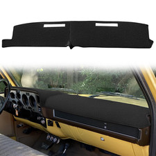 Dash Cover Mat Custom Fit for 1981-1991 Chevrolet Chevy C/K/R/V Series black  picture