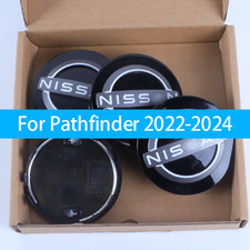4PC 63mm For Pathfinder 2022-2024 Wheel Center Hub Caps Black Gloss 40342-6TA1A picture