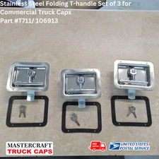 Stainless Steel folding T-handle Set of 3 for commercial truck caps #T711/ 10691 picture