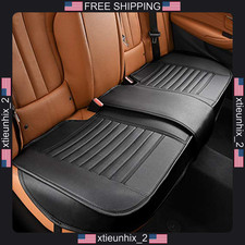 Car Rear Seat Cover 61x20.5in PU Leather Waterproof Non-Slip Fit Most Vehicles picture