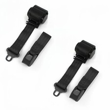 Chevy Impala 1971 - 1976 Standard 2pt BK Retract Bucket Seat Belt Kit-2 Belts picture