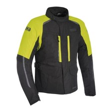 Oxford Advanced Continental Black/Flo Yellow Motorcycle Jacket Men's Size XL picture