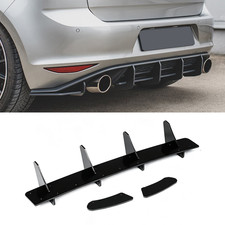 REAR DIFFUSER BUMPER SPOILER LIP BODY KIT Black FOR VW GOLF 7 MK7 / GTI 2014-17 picture