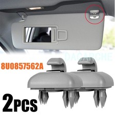 2X 8U0857562A Sun Visor Gray Clip Holder Hook for Audi A3 S3 A4 S4 A5 S5 Q3 Q5 picture