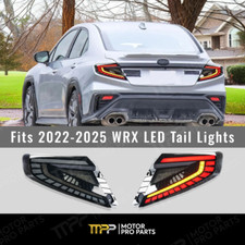 Smoked Lens LED White Bar Rear Brake Tail light Cover Trim Fits Subaru WRX 22-25 picture