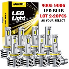 4-40X AUXITO LED Headlight Kit 9005 9006 Combo Bulb Hi Low Beam 6500K Cool White picture