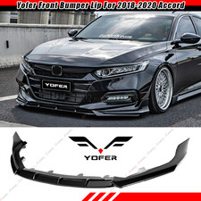 Yofer For 2018-2020 Accord Painted Gloss Black JDM Front Bumper Lip Splitter Kit picture