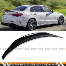 GLOSSY BLACK PSM STYLE TRUNK SPOILER FOR 22-25 MERCEDES BENZ W206 C300 C43 SEDAN picture