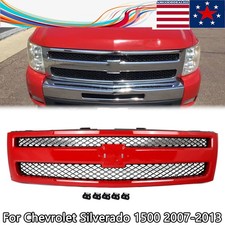 Victory Red Front Grille w/ Black Mesh For 2007-2013 Chevrolet Silverado 1500 picture
