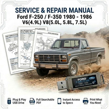 FORD F-250 F-350 1980 1981 1982 1983 1984 1985 SERVICE REPAIR WORKSHOP MANUAL picture