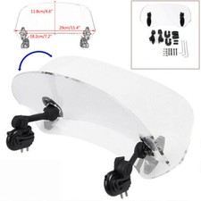 Motorcycle Universal Clip On Windshield Wind Screen Deflector Extension Spoiler picture