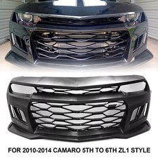 Fit 2010-2014 & 2015 Chevy Camaro 5TH to 6th Gen ZL1 Style Front Bumper Kit picture