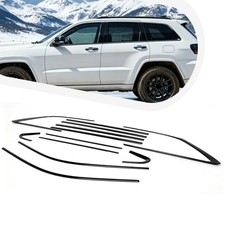 For Jeep Grand Cherokee 2011-2021 Black Car Window Strip Moulding Trim 12PCS picture