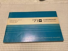 Vtg 1971 Chevrolet Truck Series 10-30 Owner's Manual GM Canada picture