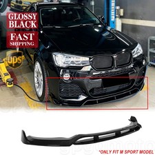 For BMW X3 F25 X4 F26 LCI M Sport 2014-17 GT Style Glossy Black Front Bumper Lip picture