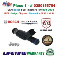 OEM Bosch 1pc Fuel Injector for 1998-04 Jeep Dodge Chrysler Plymouth #0280155784 picture