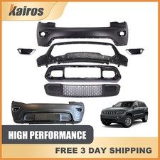 Complete Front Bumper Cover & Grille Set Fits 2017-2021 Jeep Grand Cherokee picture
