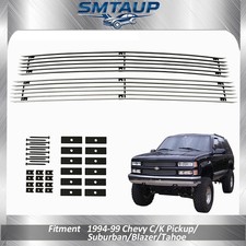 For 1994-1999 Chevy C/K Pickup/Suburban/Blazer/Tahoe Billet Grille Insert Chrome picture