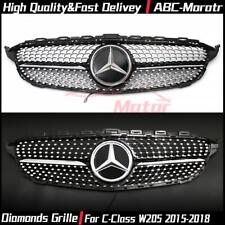 Dia-monds Style Grille W/Illuminated Emblem For Benz C-Class W205 2015-2018 C180 picture