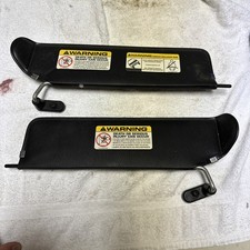 03-06 Jeep Wrangler TJ Black Sun Visors Sunvisor Pair Right & Left OEM  picture
