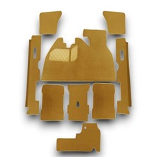 Velours Carpet Set for VW Käfer Mexico 85-03 with Footrest Palomino Rubber Heel picture