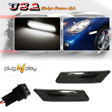 Smoked White LED Side Marker Lights For 05-12 Porsche 911 997 987 Cayman Boxster picture