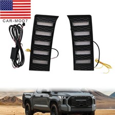 Pair LED Fog lights For 2022-25 Toyota Tundra Daytime Running Lamps Turn Signal picture