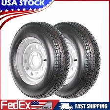 2PCS Trailer Tire & Wheel Assembly ST205/75D15 on 15
