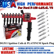 8 Pack Ignition Coils and Spark Plugs For Ford F-150 4.6/5.4L V8 2004-2010 DG511 picture