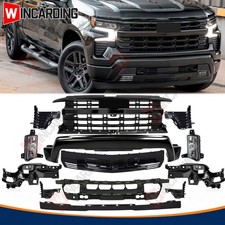 For 2022-2026 Chevy Silverado 1500 Front Grille Bumper Assembly W/Brackets Set picture