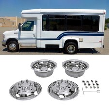 2008-2025 Ford E350/E450 16'' Dual Stainless Steel Wheel Simulator Rim Covers picture
