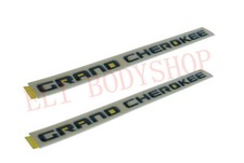 2x OEM High Quality Grand Cherokee Emblems Nameplate Jeep Badges Gloss Black picture
