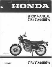 1978-1981 Honda CB400 Hawk CM400 CB400T Service Shop Repair Manual picture
