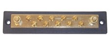 Sierra FS40750 Heavy Duty 150 Amp 10-Gang 8-32 Screw Terminal Brass Buss Bar picture