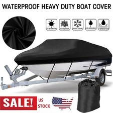 Trailerable Boat Cover Waterproof Heavy Duty Marine Grade Dust V-Hull Runabout picture