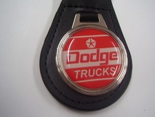 DODGE TRUCK VINTAGE 70'S LOGO    KEY CHAIN   LEATHER FOB picture
