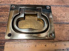 VINTAGE LARGE PLATH AND CO. POLISHED BRONZE HATCH PULL 5