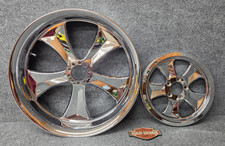 RAMPAGE WHEELS TUFF LUCK CHROME REAR 18 x 5.5 WHEEL WITH 70-TOOTH PULLY picture