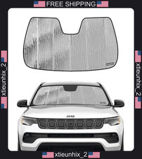 Jeep Compass Sun Shade 2022-2026 Reversible Silver/Black Accordion Design picture