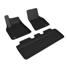 No Logo 3D Maxpider For 2021-2023 Tesla Model 3 All Weather Floor Mat Set Black picture